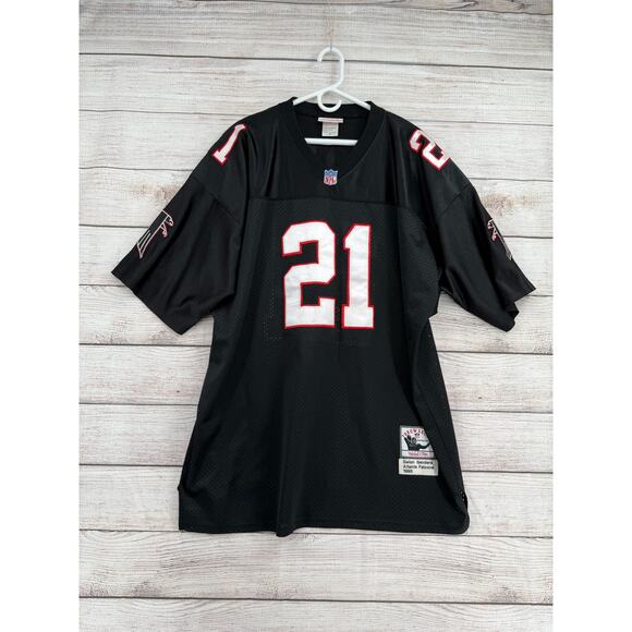 Mitchell & Ness Throwbacks 1990 Deion Sanders Atlanta Falcons Jersey 56 Black - Picture 1 of 12